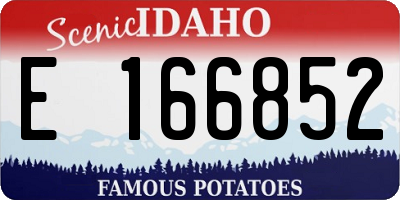 ID license plate E166852