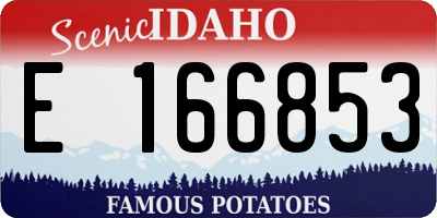 ID license plate E166853