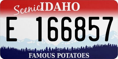 ID license plate E166857