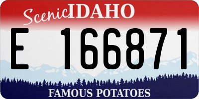 ID license plate E166871