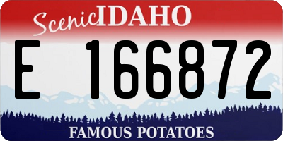 ID license plate E166872