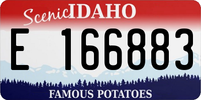ID license plate E166883