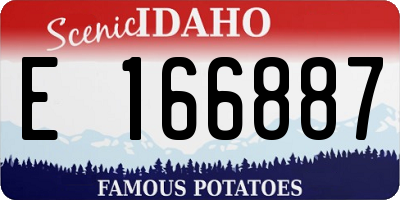 ID license plate E166887