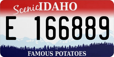 ID license plate E166889