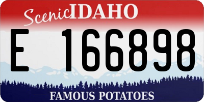 ID license plate E166898