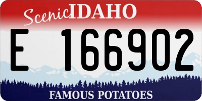 ID license plate E166902