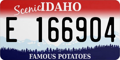 ID license plate E166904