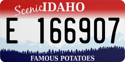 ID license plate E166907
