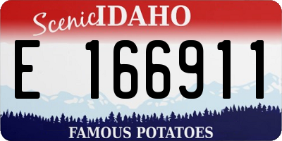 ID license plate E166911
