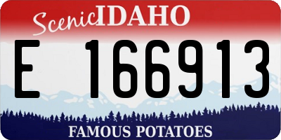 ID license plate E166913