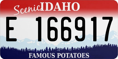 ID license plate E166917