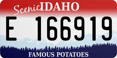 ID license plate E166919