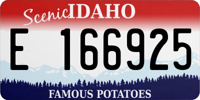 ID license plate E166925