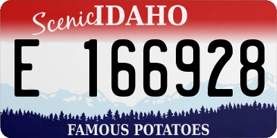 ID license plate E166928