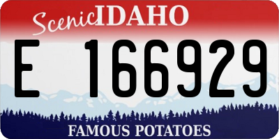 ID license plate E166929