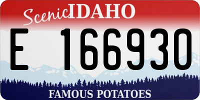 ID license plate E166930