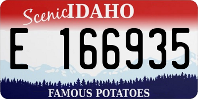 ID license plate E166935