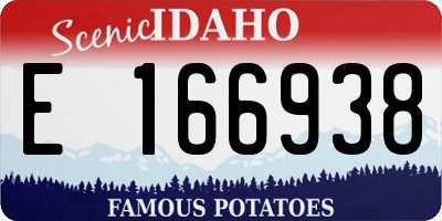 ID license plate E166938