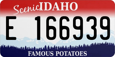 ID license plate E166939