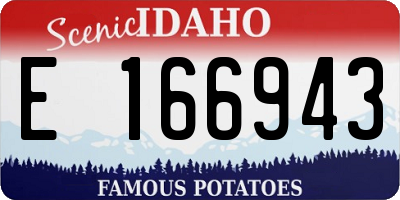 ID license plate E166943