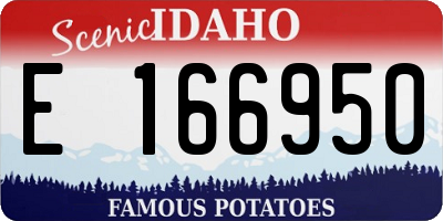 ID license plate E166950