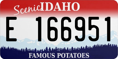 ID license plate E166951