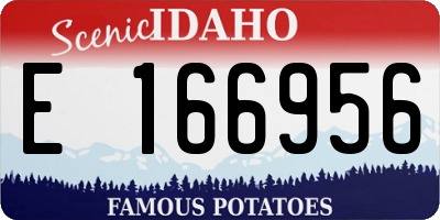 ID license plate E166956