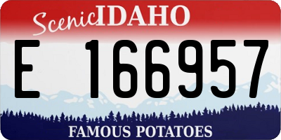 ID license plate E166957