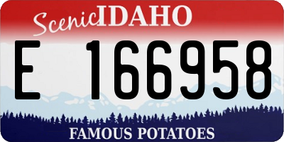 ID license plate E166958