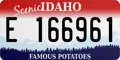 ID license plate E166961