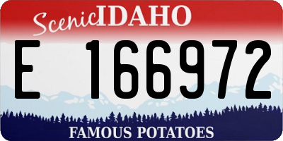 ID license plate E166972