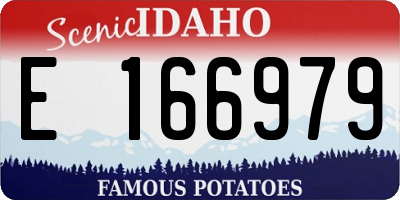 ID license plate E166979