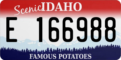 ID license plate E166988