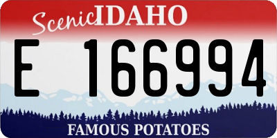 ID license plate E166994