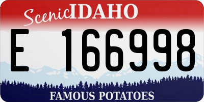 ID license plate E166998