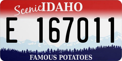 ID license plate E167011