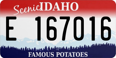 ID license plate E167016
