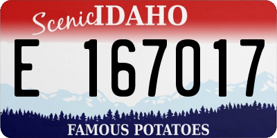 ID license plate E167017