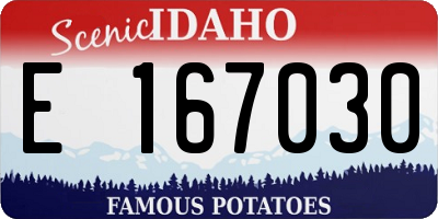 ID license plate E167030