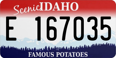 ID license plate E167035