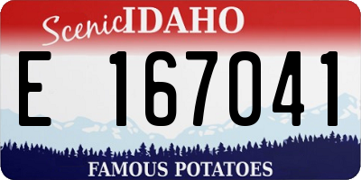 ID license plate E167041