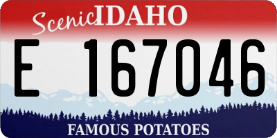 ID license plate E167046