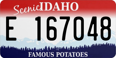 ID license plate E167048