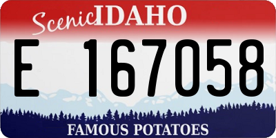 ID license plate E167058