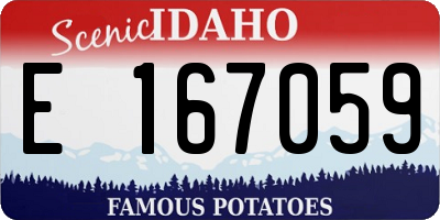 ID license plate E167059