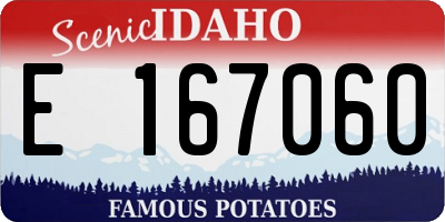 ID license plate E167060