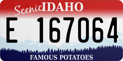 ID license plate E167064