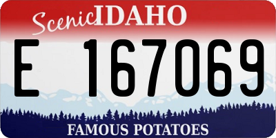 ID license plate E167069