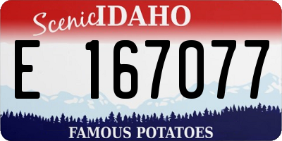 ID license plate E167077