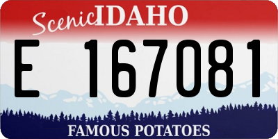 ID license plate E167081